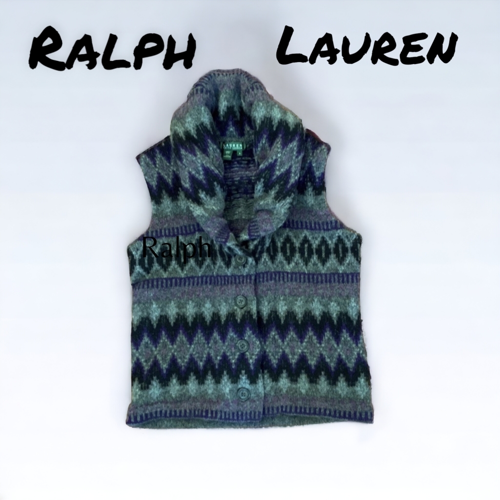 Ralph lauren wool blend vest size small